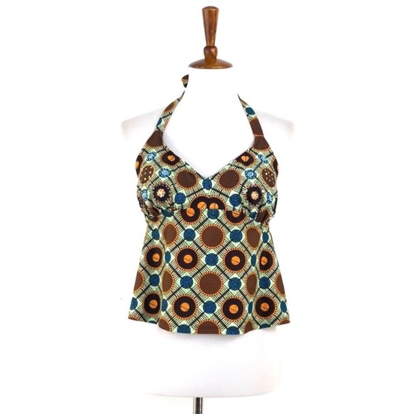 Oliver Retro Halter Tankini Bathing Suit - Picture 3 of 11